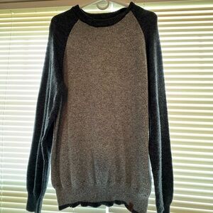 Roots Gray and Black Crewneck Sweater